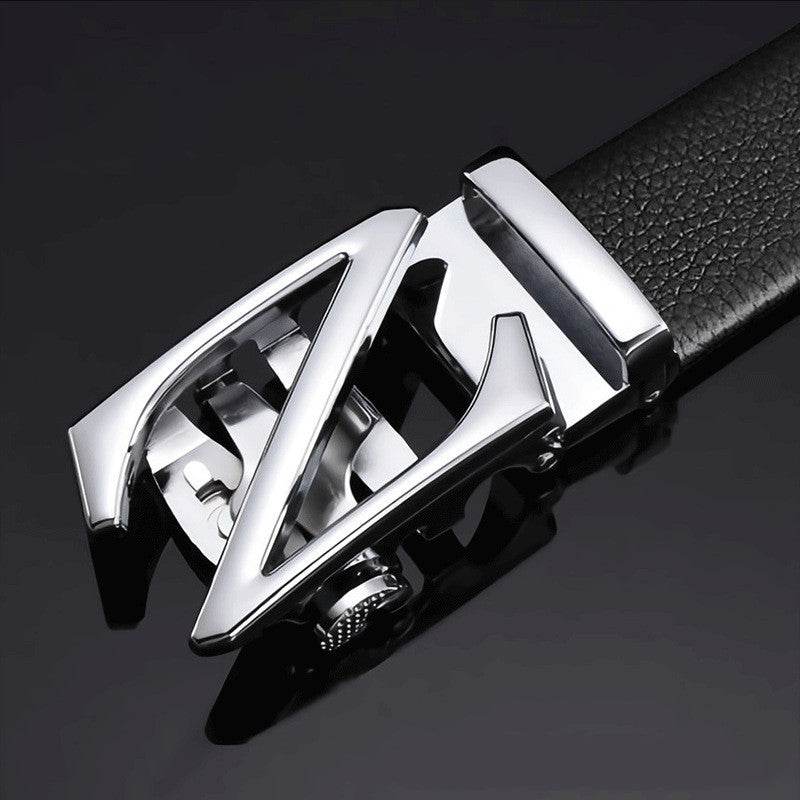 Men's leather belt top layer belt - Mubimart