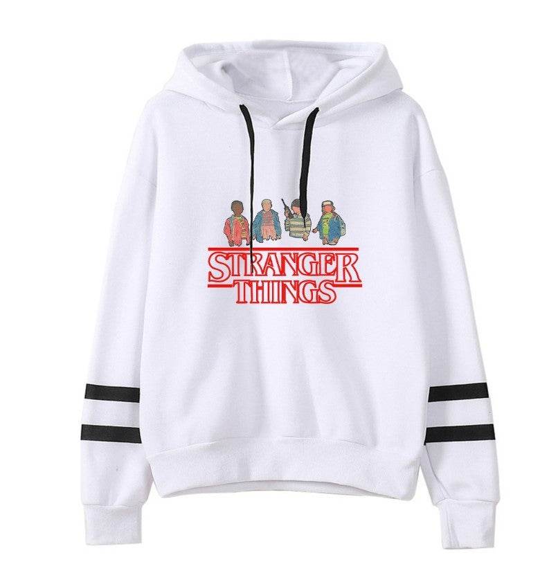 Stranger Things Striped Hoodies - Mubimart