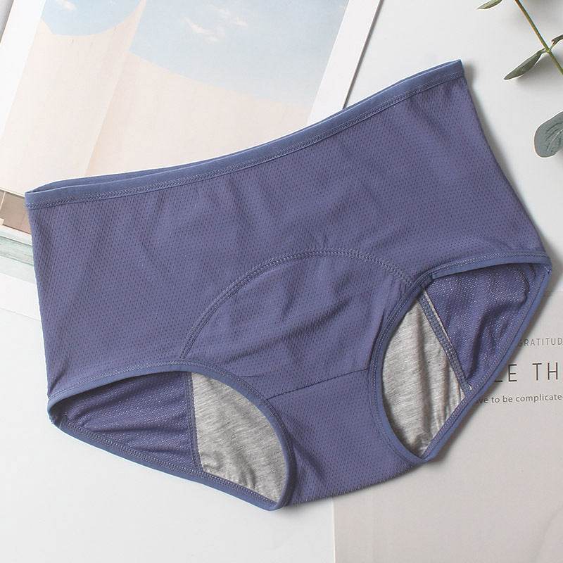 Women's Breathable Mid-high Waist Physiological Pants Leak-proof Sanitary Panties - Mubimart