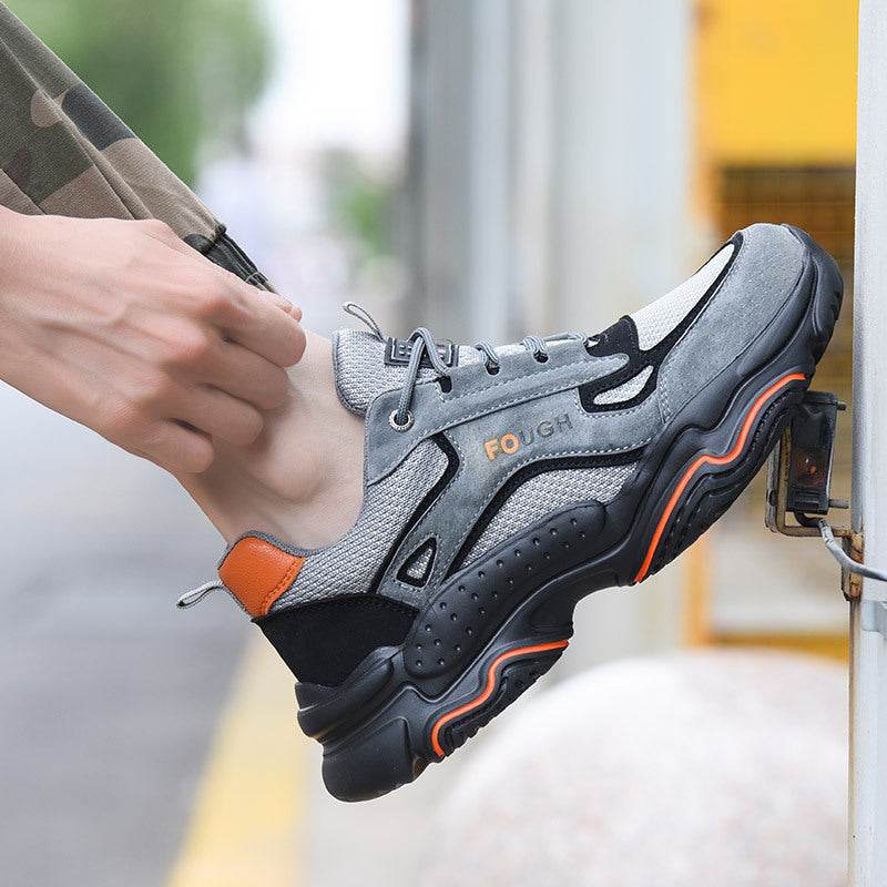 Men's Steel Toe Breathable Comfortable Safety Shoes - Mubimart