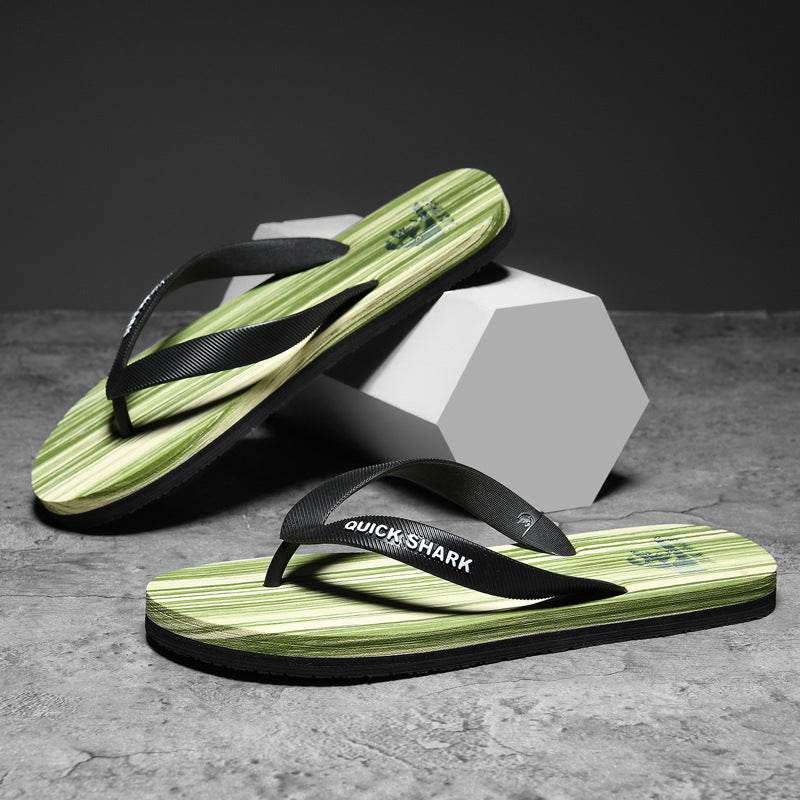 Flip Flops Men's Non-slip Flip-flop Beach Slippers - Mubimart