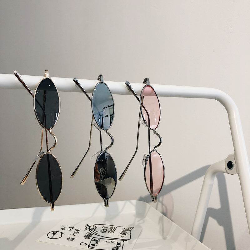 Retro Cat Eye Sunglasses Women Yellow Red Lens Sun Glasses - Mubimart