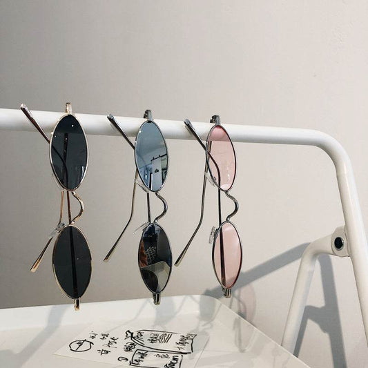 Retro Cat Eye Sunglasses Women Yellow Red Lens Sun Glasses - Mubimart