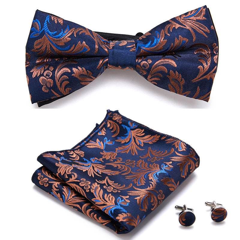 Three Piece Set Of Stylish Bow Ties - Mubimart