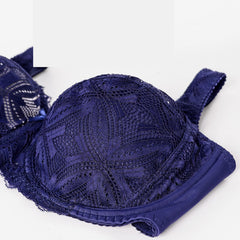 Gathered Lace Ladies Plus Size Panties Underwear Bra Set - Mubimart -  