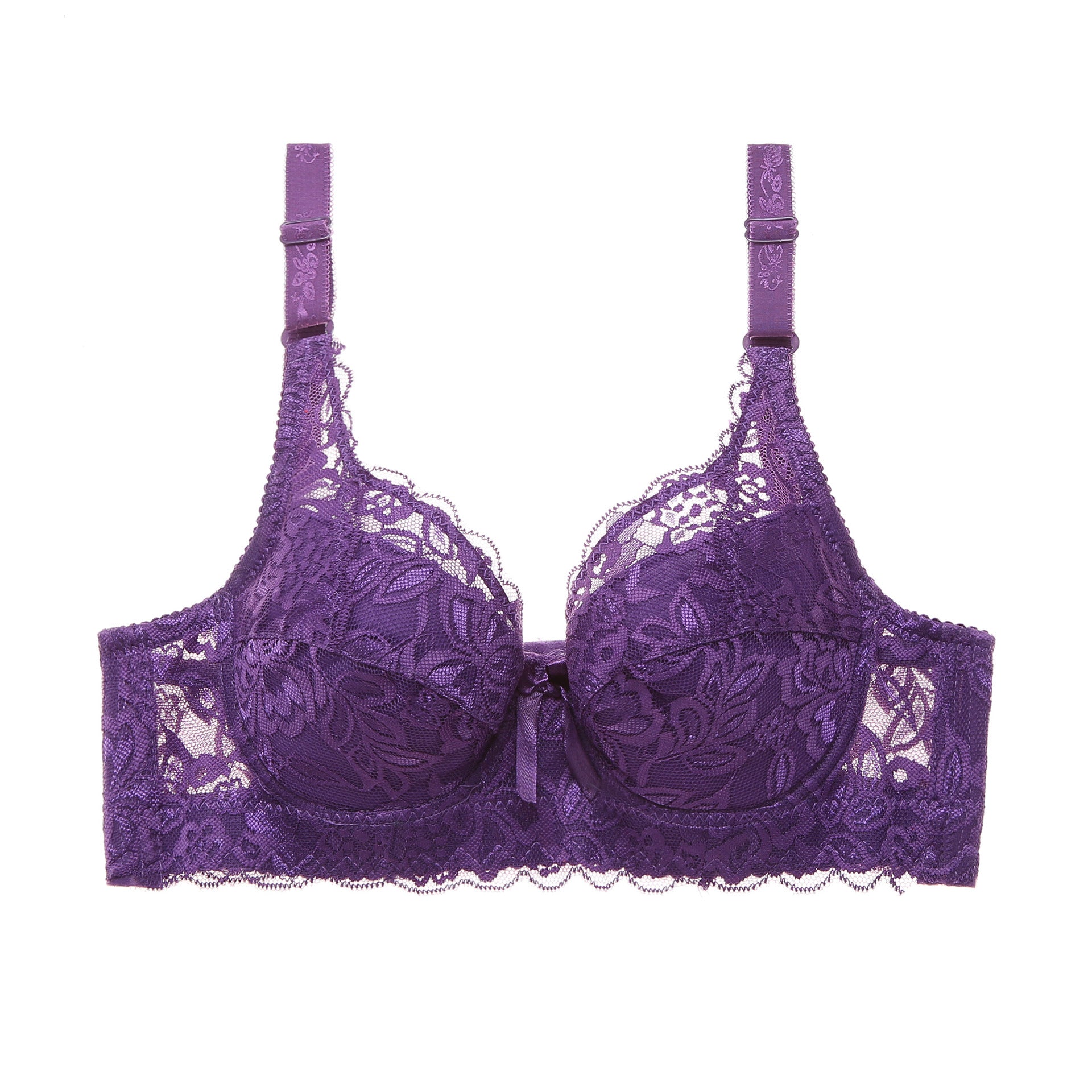 Lace Sexy Plus Size Thin Bra - Mubimart -  