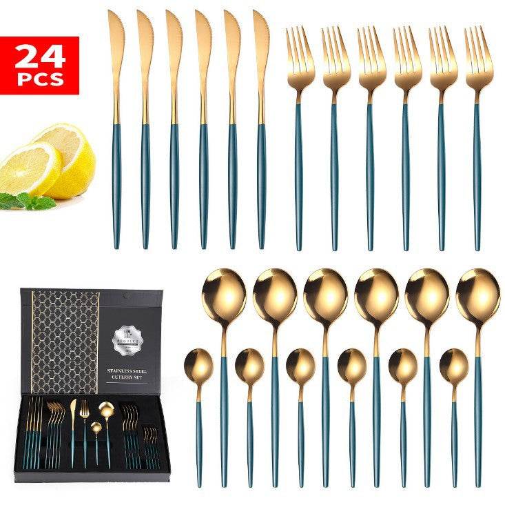 24pcs Luxury Cutlery Set - Mubimart