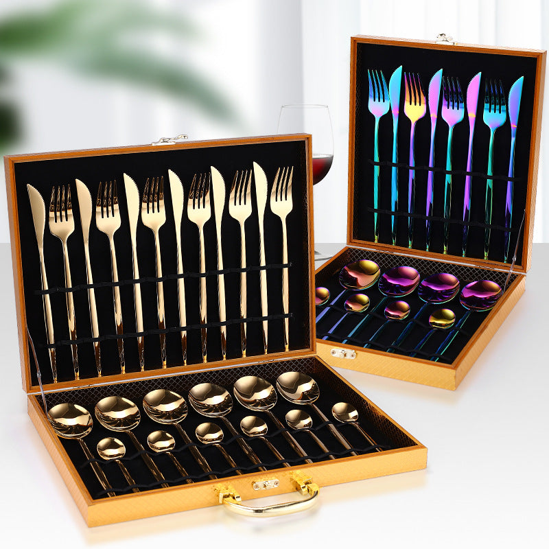 24pcs Luxury Cutlery Set - Mubimart - Flatware 