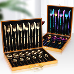 24pcs Luxury Cutlery Set - Mubimart - Flatware 