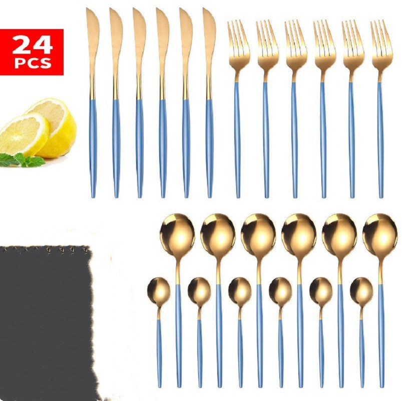 24pcs Luxury Cutlery Set - Mubimart -  