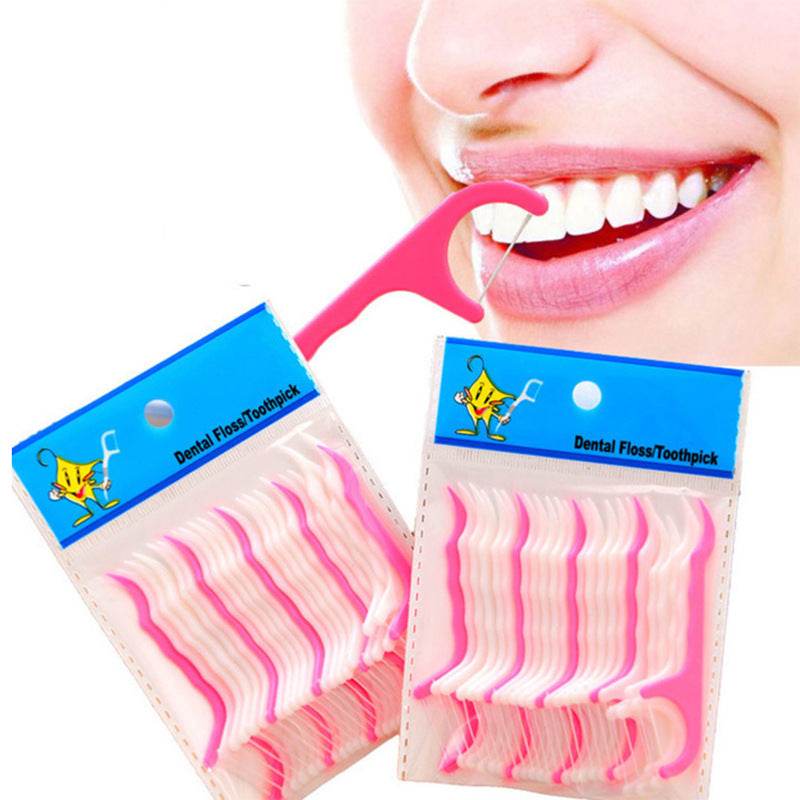 25 Sticks Of Dental Floss Plastic Toothpick Stick Packaging Dental Floss Stick Wholesale Hz12031 - Mubimart