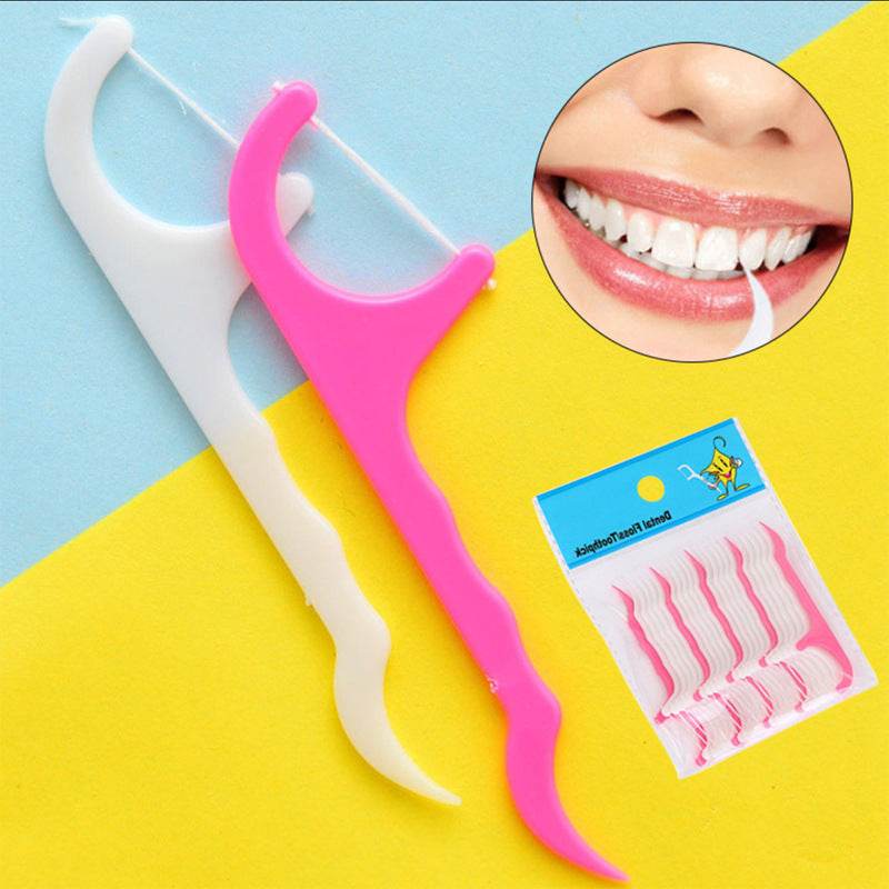 25 Sticks Of Dental Floss Plastic Toothpick Stick Packaging Dental Floss Stick Wholesale Hz12031 - Mubimart