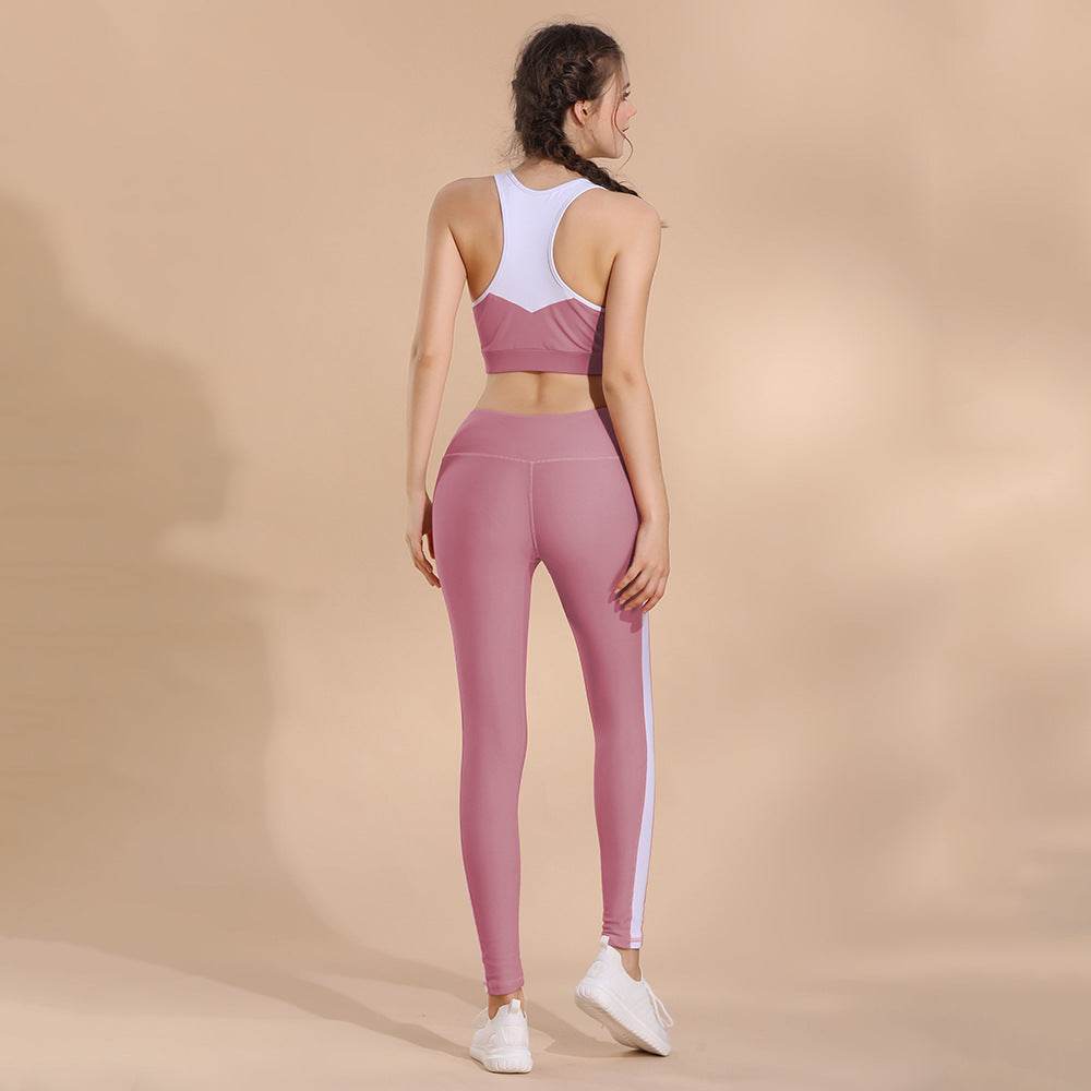 Stitching sports bra yoga - Mubimart