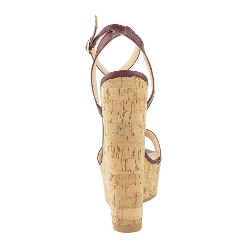 Wood Wedge Platform Sandals - Mubimart