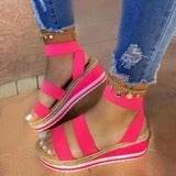 New Wedge Heel Sandals - Mubimart