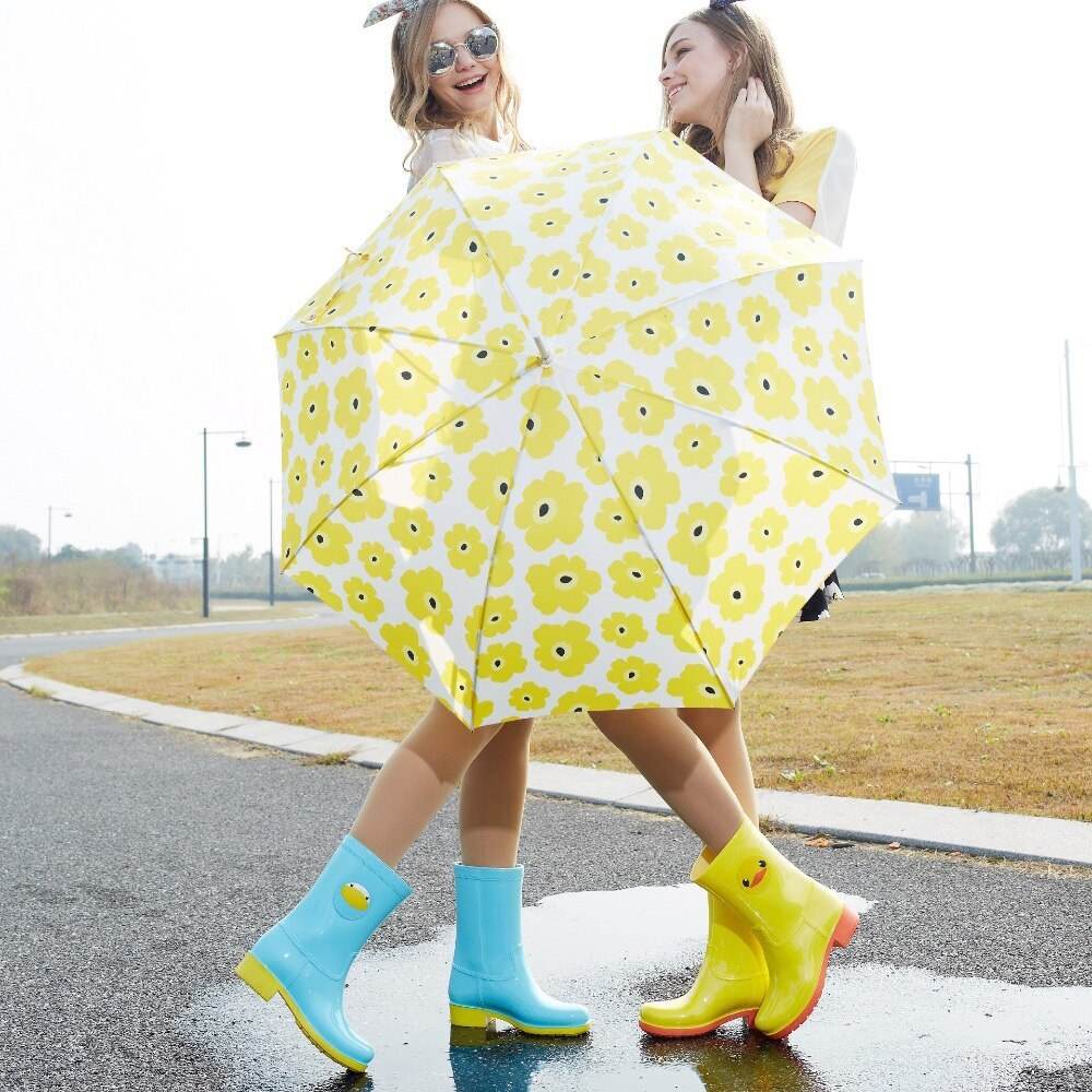 Rubber shoes rain boots - Mubimart