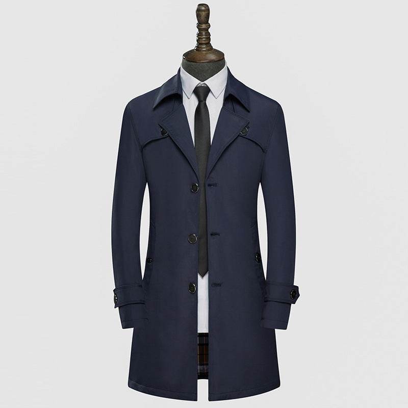 Slim handsome coat trench coat - Mubimart