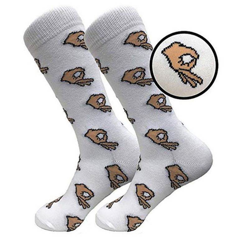 Ok gesture socks cotton socks - Mubimart