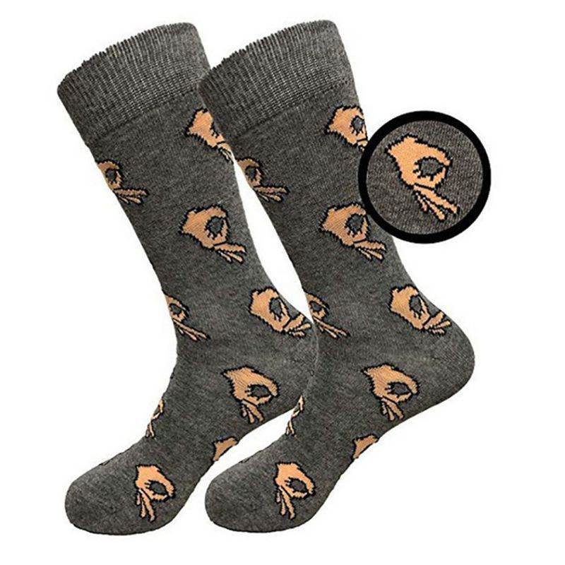 Ok gesture socks cotton socks - Mubimart
