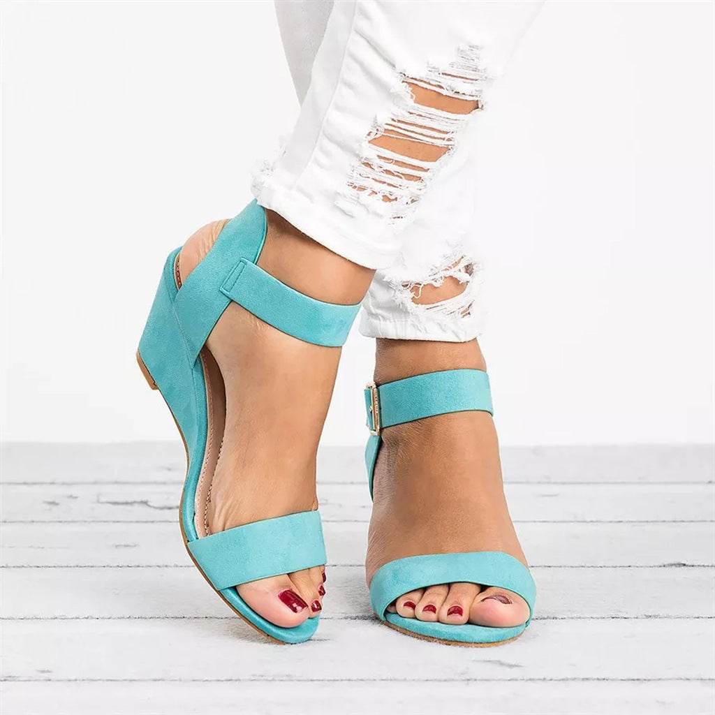 Women's high-heeled wedge sandals - Mubimart