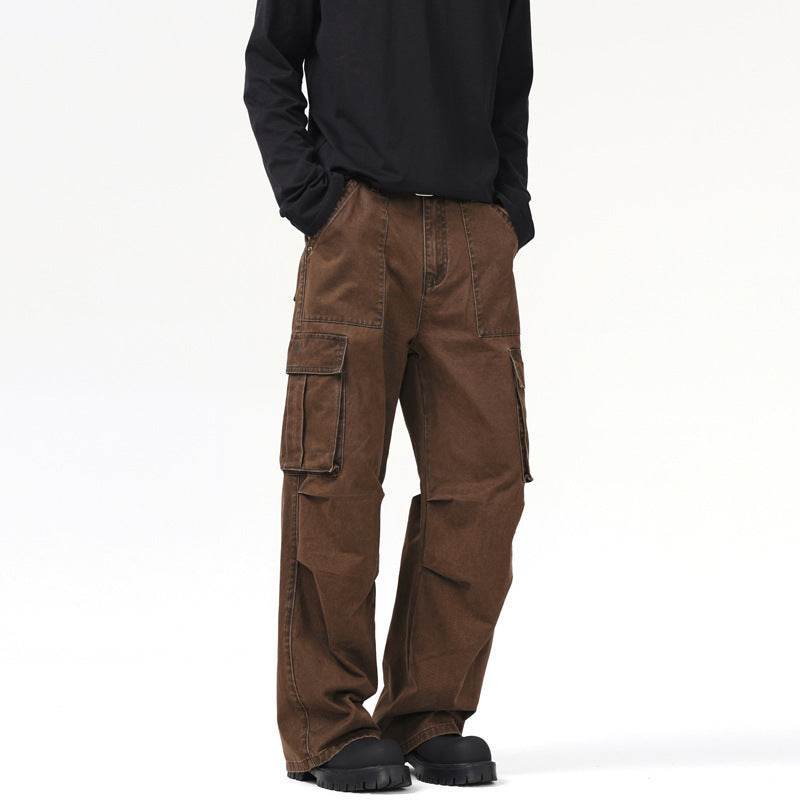 Maillard Retro Multi-pocket Cargo Pants Men And Women - Mubimart