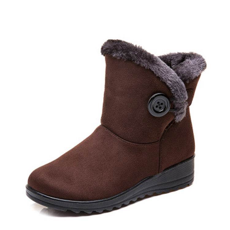 Add warm velvet ankle boots - Mubimart