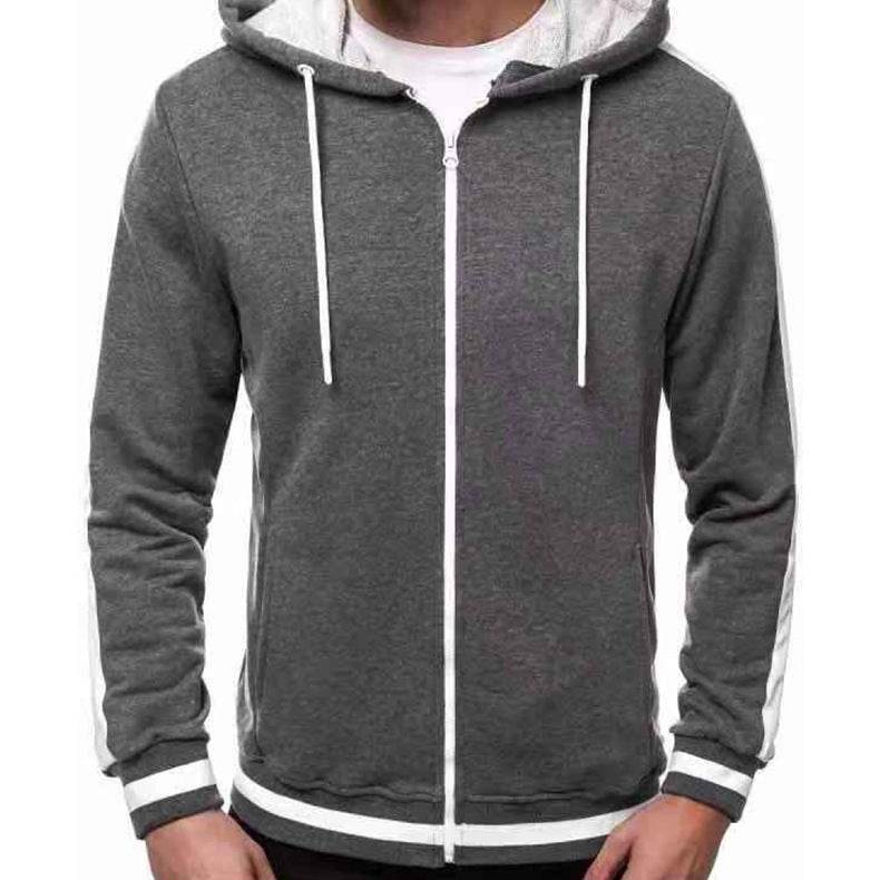 Zipper hooded cardigan - Mubimart