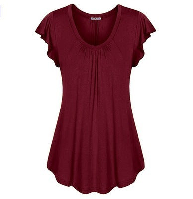 Women Dress Ladies Short Sleeves Shirts Plus Size 6xl - Mubimart -  