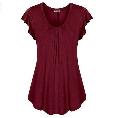 Women Dress Ladies Short Sleeves Shirts Plus Size 6xl - Mubimart