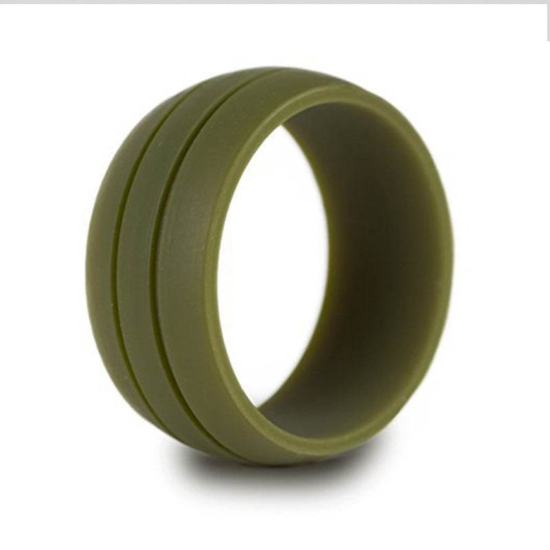 Wide double slot silicone ring - Mubimart