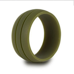 Wide double slot silicone ring