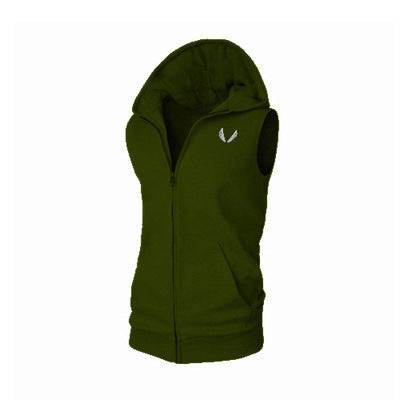 Wing embroidery fitness sweater vest - Mubimart