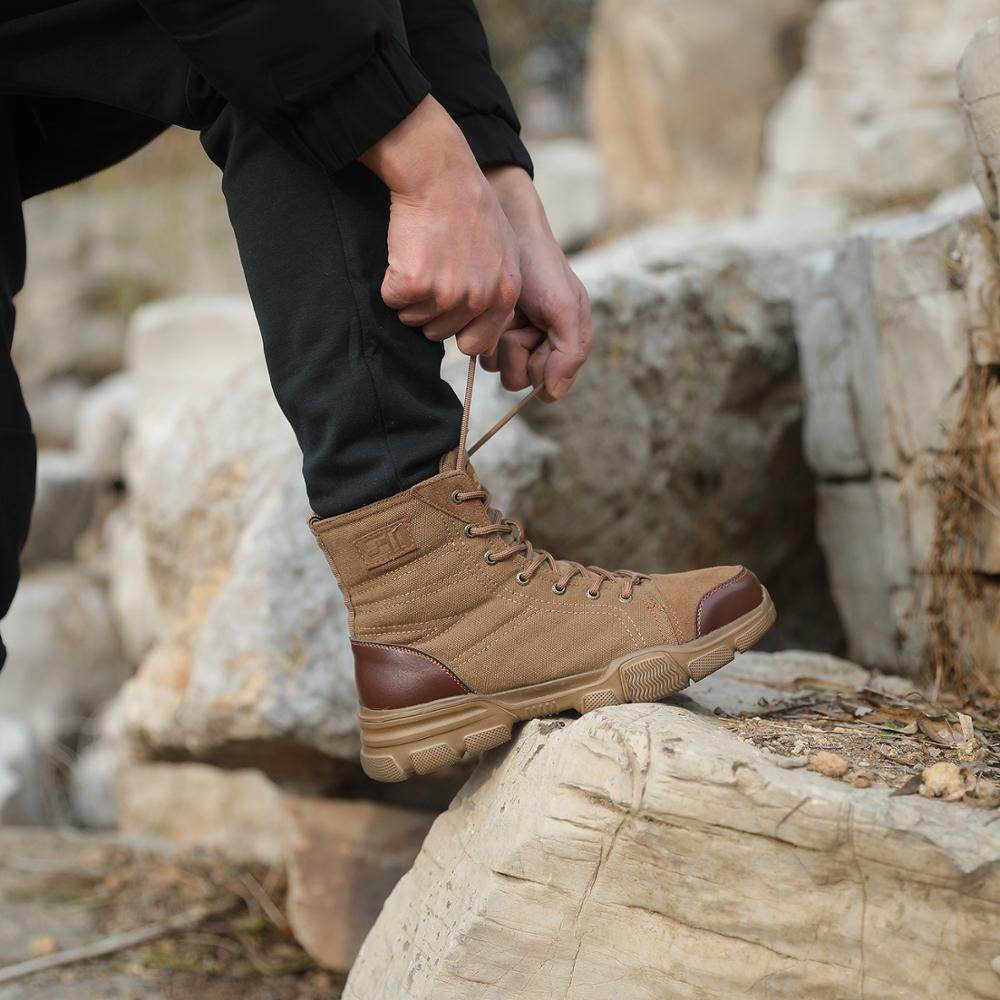 Safety Shoes Steel Toe Cap High-Top Work Protective Labor Insurance Shoes - Mubimart