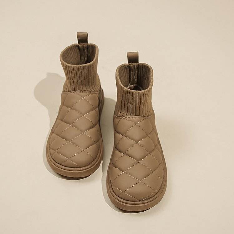 Snow Boots For Women Thick Bottom Fleece-lined Insulated Cotton-padded Shoes - Mubimart