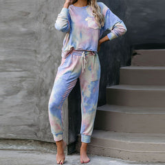 Long sleeve trousers pajama set - Mubimart -  