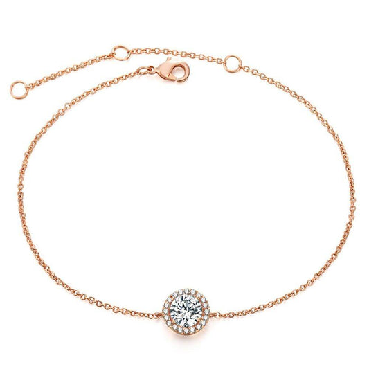 Round crystal anklets - Mubimart
