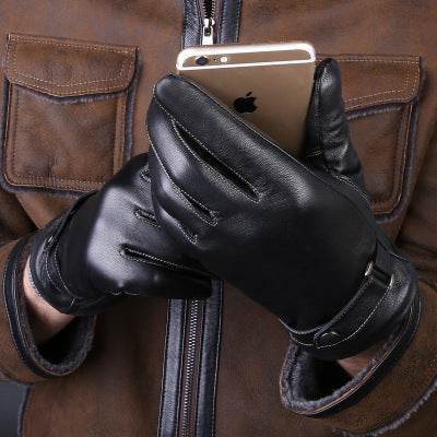 Leather gloves for men - Mubimart