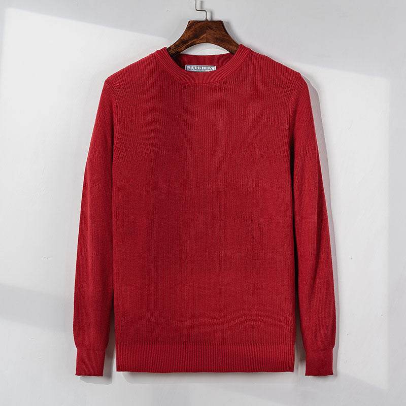 Mens bottoming shirt knitted sweater pullover Autumn - Mubimart