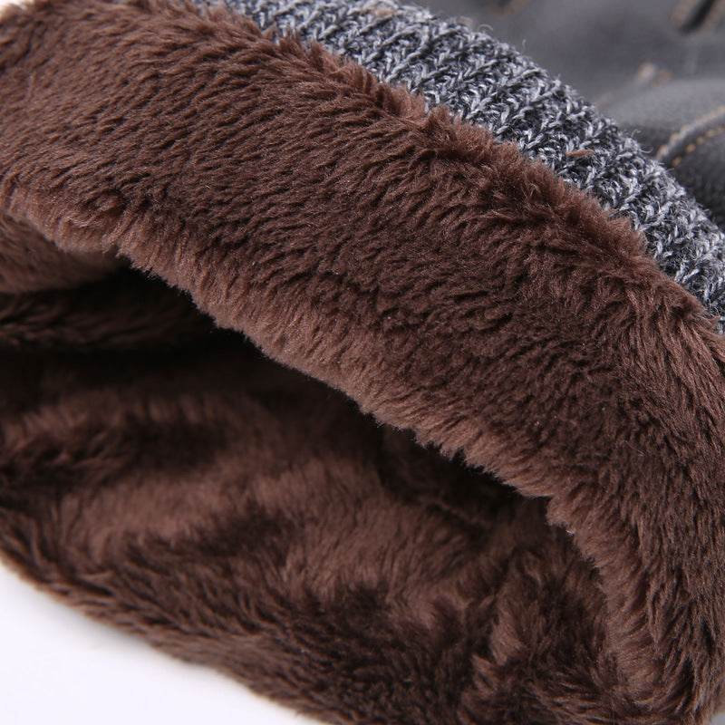 Leather gloves for men - Mubimart