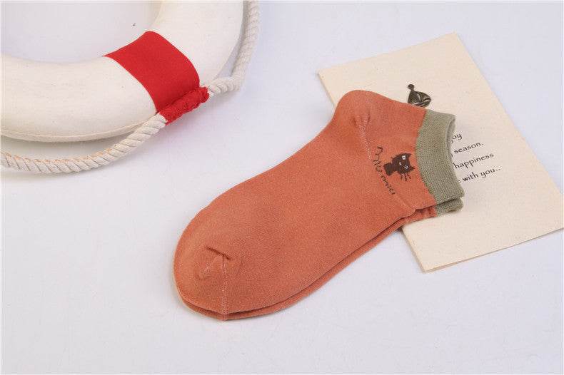 Summer CAT Warm Comfortable Cotton Girl Women's Socks Ankle Low Female - Mubimart