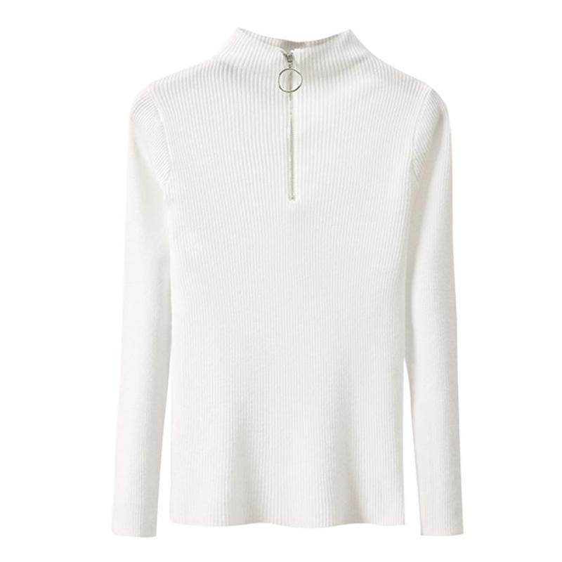 Zip-up tight sweater - Mubimart