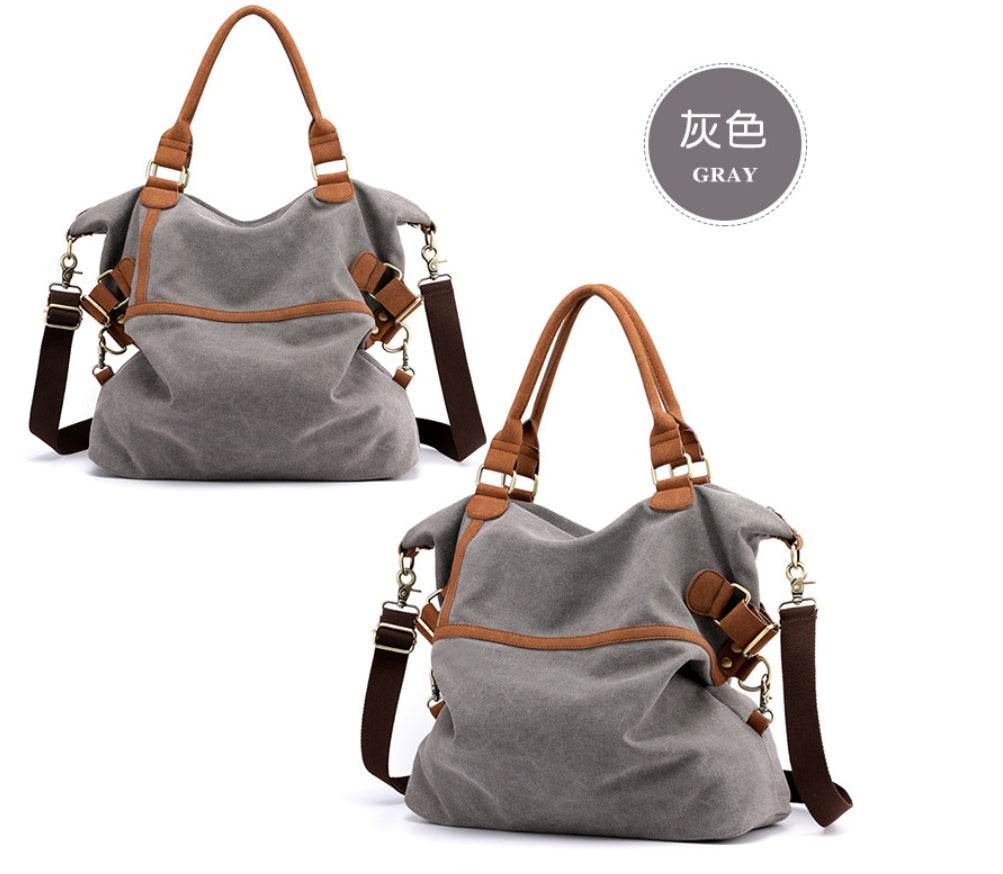 New Leisure Women Cotton Canvas Shoulder Bags High Quality Handbag Tote Shopping Bag High capacity Retro Canvas tote bag - Mubimart