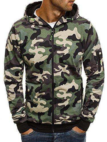 Camouflage Cardigan Hoodies - Mubimart