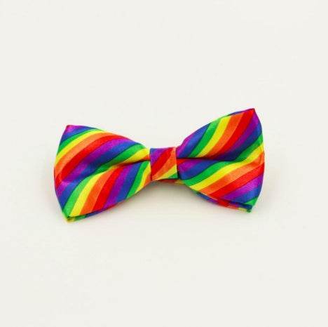 Fashion Colorful Rainbow Striped Bowties For Groom Men Women Wedding Party Leisure Gravatas Cravat Bowtie Tuxedo Bow Ties - Mubimart