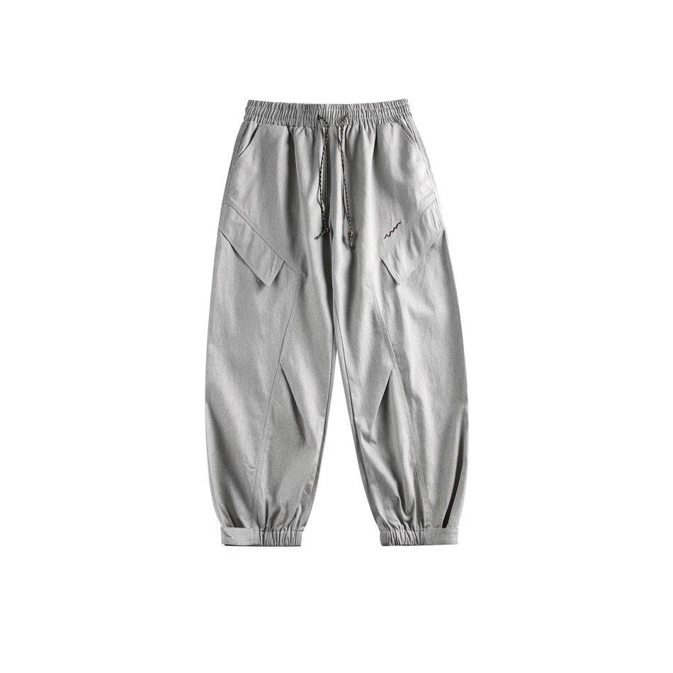 Men's All Cotton Loose Straight Jogger Pants - Mubimart