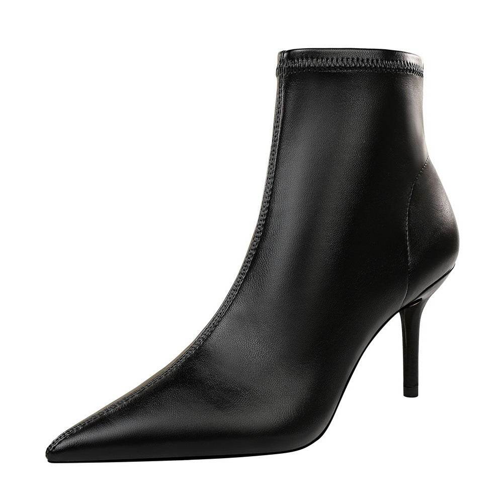 Thin booties and nude boots - Mubimart