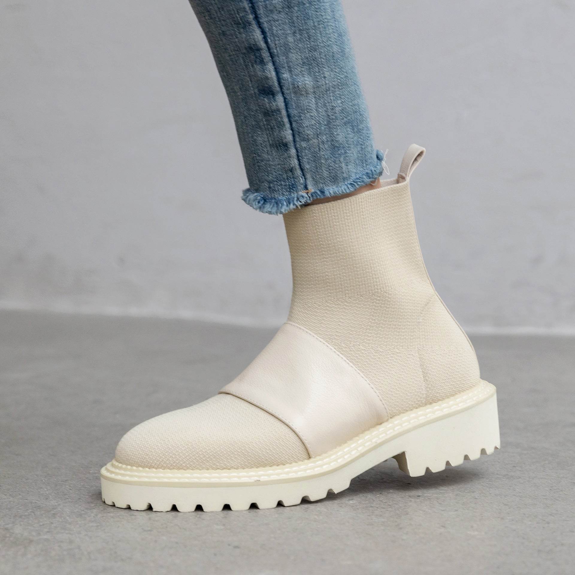 Single boots socks boots women boots - Mubimart