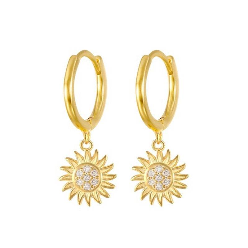 925 silver eyes ear hoop earrings women - Mubimart