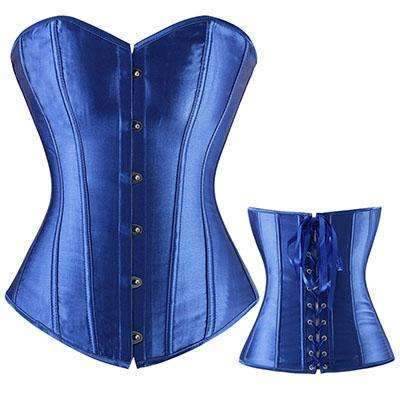 Bustier Lace up Boned Top Corset Waist Shaper - Mubimart