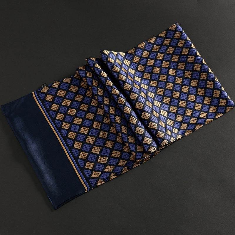 Double silk crepe satin scarf for men - Mubimart